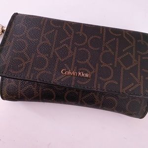 Calvin Klein Wallet / Wristlet CK Monogram Brown